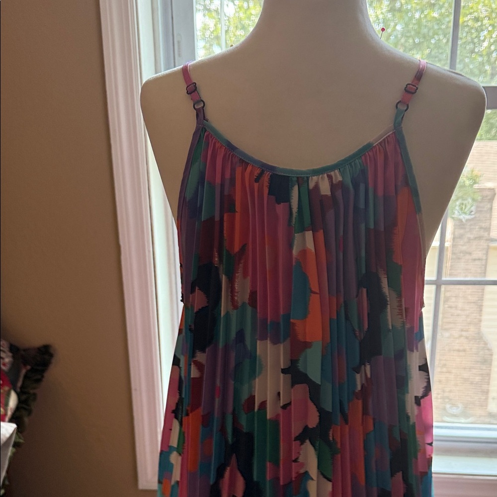Abstract Multicolor Pleated Dress Lili Sidinio